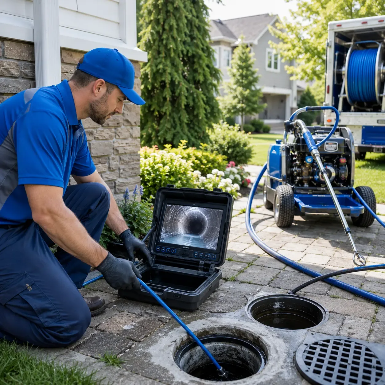 Outdoor drain cleaning professionals serving Rew, PA